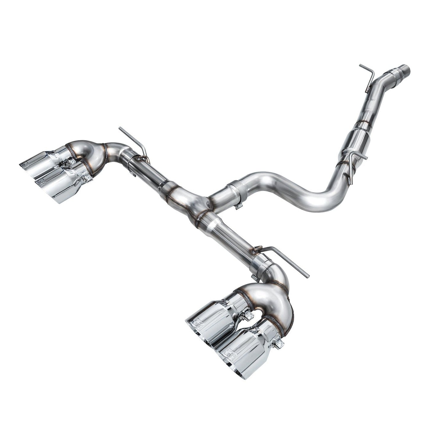 AWE Tuning Track Edition Quad Exhaust w/Chrome Silver Tips for 2022+ Volkswagen MK8 Golf R