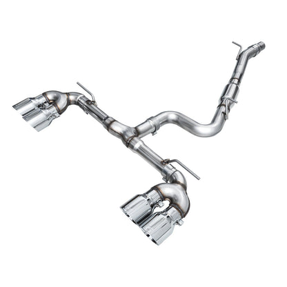 AWE Tuning Track Edition Quad Exhaust w/Chrome Silver Tips for 2022+ Volkswagen MK8 Golf R