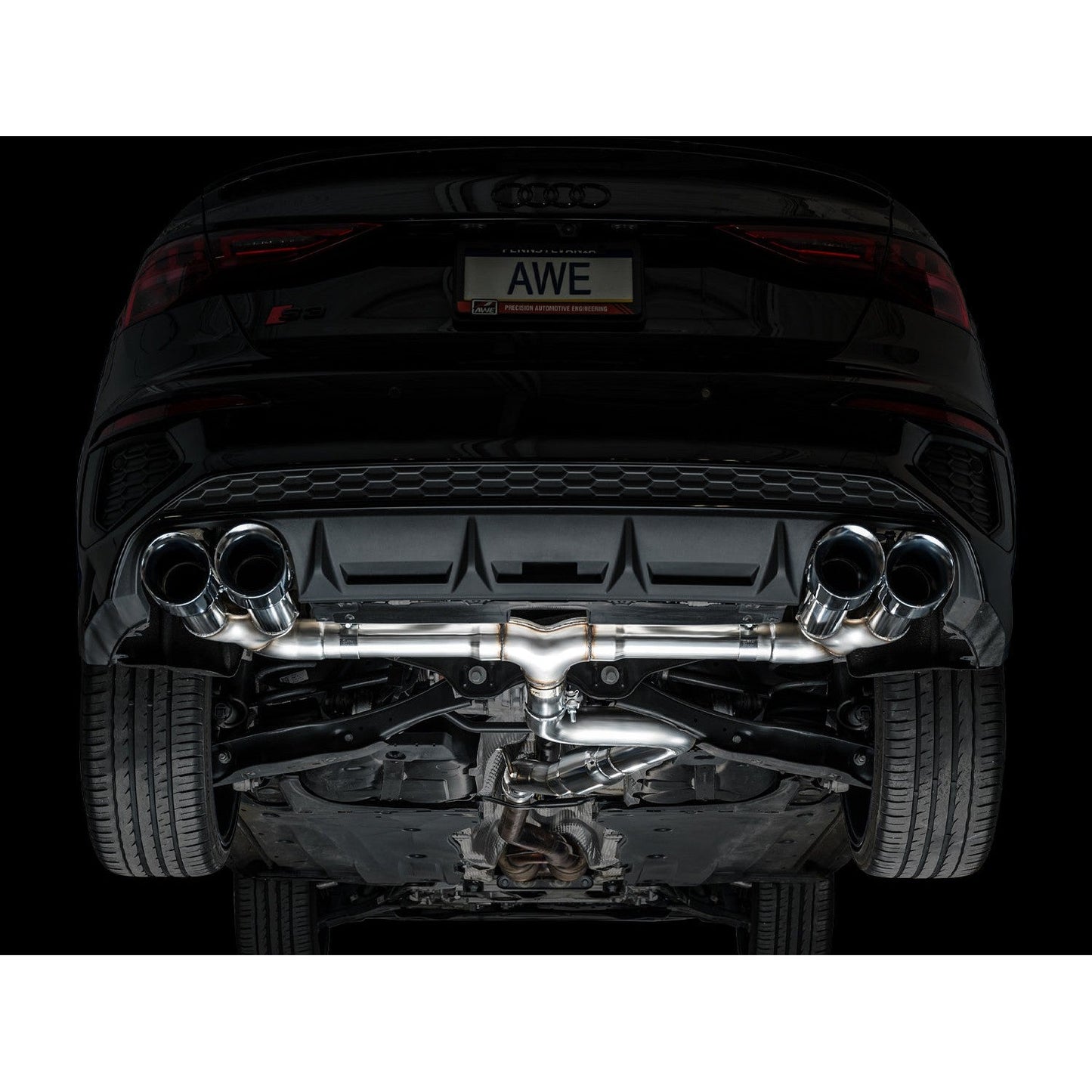 AWE Tuning Track Edition Exhaust w/Chrome Silver Tips for 2022-2024 Audi 8Y S3