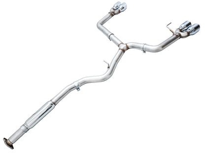 AWE Tuning Track Edition Axleback Exhaust w/Chrome Silver Tips for 2022+ Subaru VB WRX