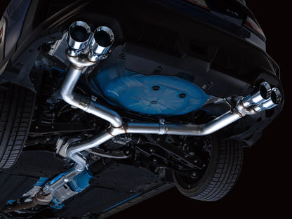 AWE Tuning Track Edition Axleback Exhaust w/Chrome Silver Tips for 2022+ Subaru VB WRX