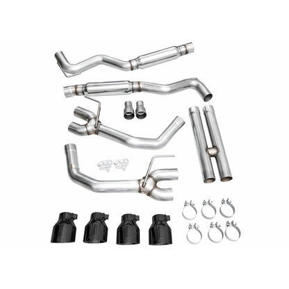 AWE Tuning Track Edition Catback Exhaust w/Quad Diamond Black Tips for 2024 Ford Mustang Dark Horse S650 RWD