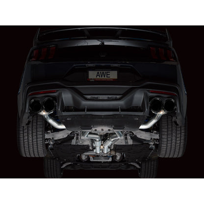 AWE Tuning Track Edition Catback Exhaust w/Quad Diamond Black Tips for 2024 Ford Mustang Dark Horse S650 RWD
