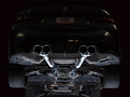 AWE Tuning Track Edition Catback Exhaust w/Chrome Silver Tips for 2021+ BMW G8X M3/M4