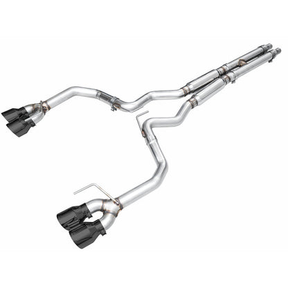AWE Tuning Track Edition Catback Exhaust w/ Quad Diamond Black Tips - 2024 Ford Mustang GT Fastback S650 RWD