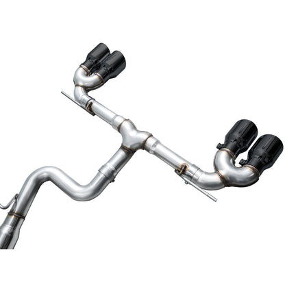 AWE Tuning Track Edition Quad Exhaust w/Diamond Black Tips for 2022+ Volkswagen MK8 Golf R