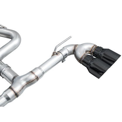 AWE Tuning Track Edition Quad Exhaust w/Diamond Black Tips for 2022+ Volkswagen MK8 Golf R