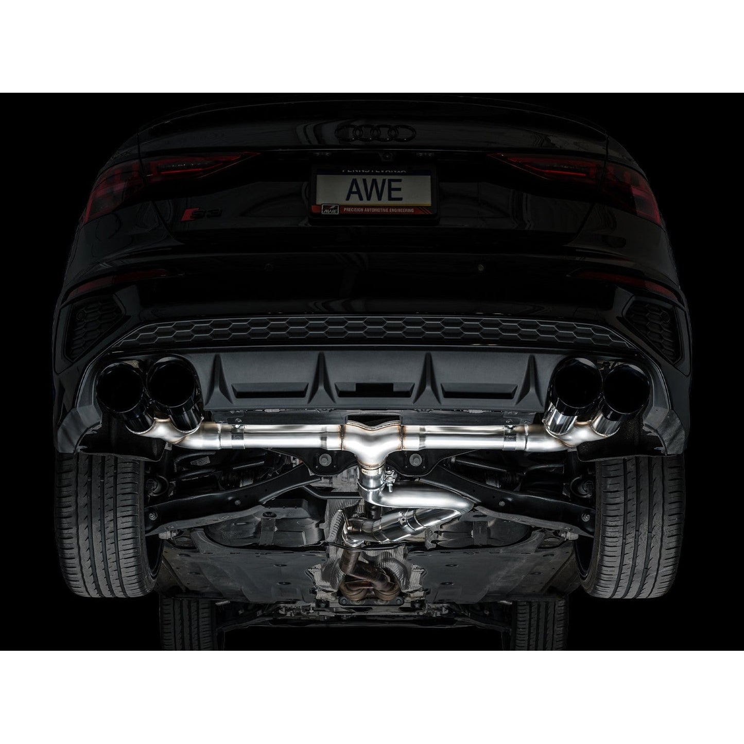 AWE Tuning Track Edition Exhaust w/Diamond Black Tips for 2022-2024 Audi 8Y S3