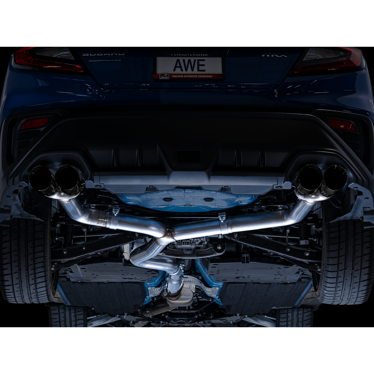 AWE Tuning Track Edition Exhaust w/Diamond Black Tips for 2022+ VB Subaru WRX