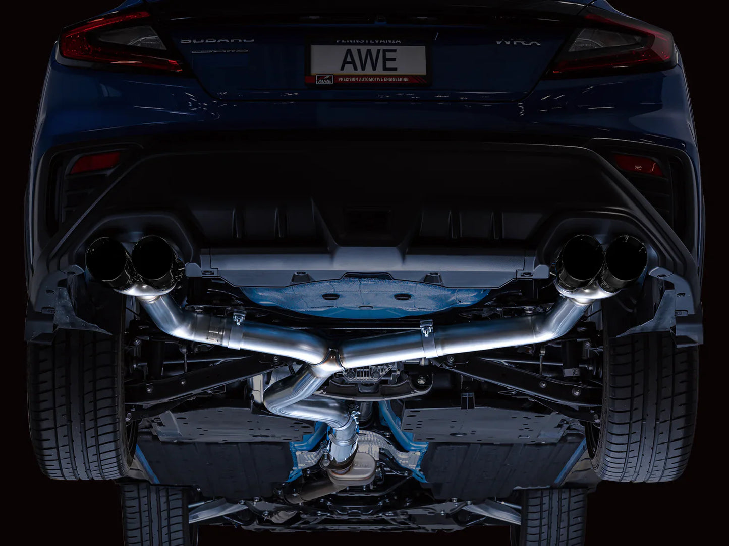 AWE Tuning Track Edition Axleback Exhaust w/Diamond Black Tips for 2022+ Subaru VB WRX