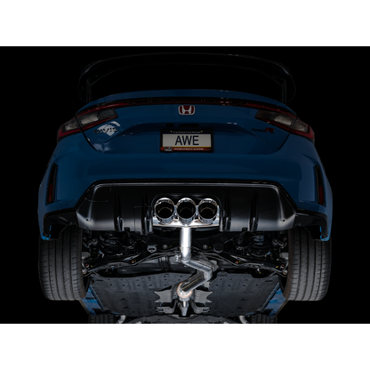 AWE Tuning Track Edition Exhaust w/Triple Chrome Silver Tips for 2023+ Honda Civic Type R FL5