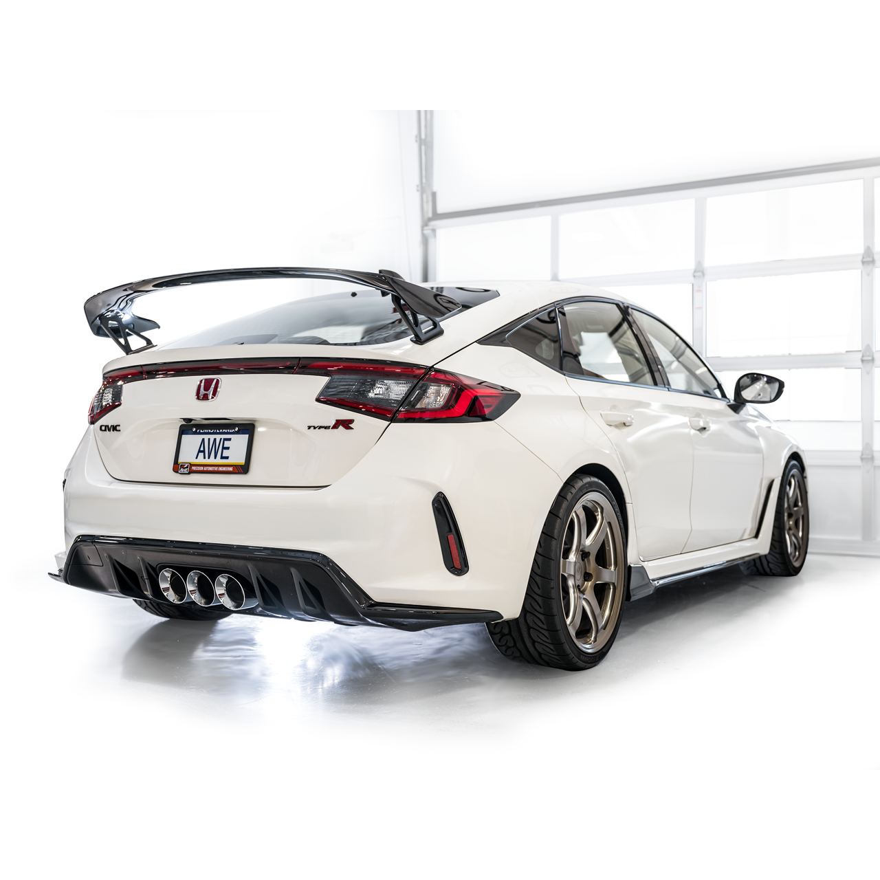 AWE Tuning Track Edition Exhaust w/Triple Chrome Silver Tips for 2023+ Honda Civic Type R FL5