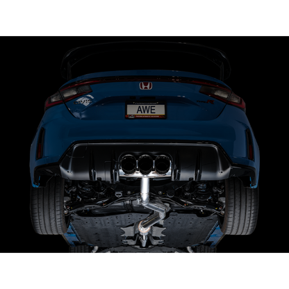 AWE Tuning Track Edition Exhaust w/Triple Diamond Black Tips for 2023+ Honda Civic Type R FL5