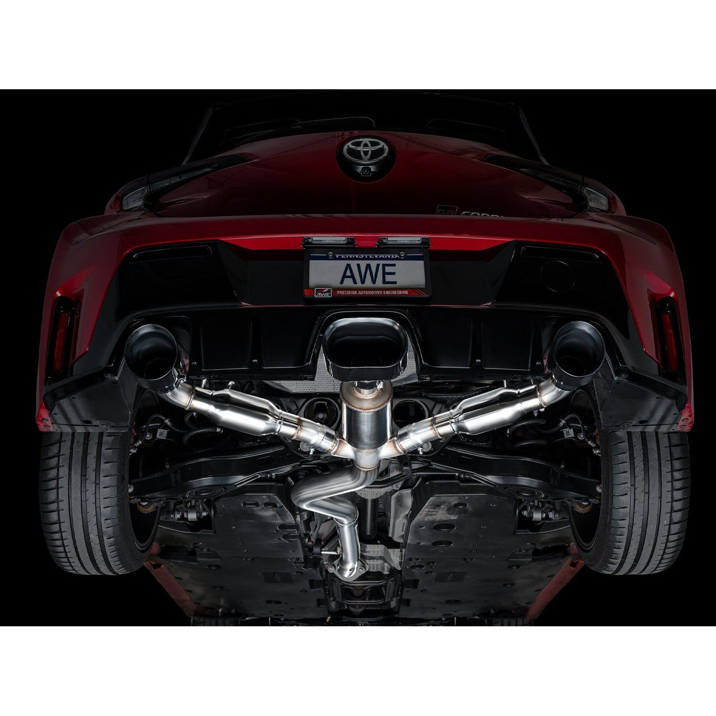 AWE Tuning Track Edition Exhaust w/Diamond Black Tips for 2023+ Toyota GR Corolla