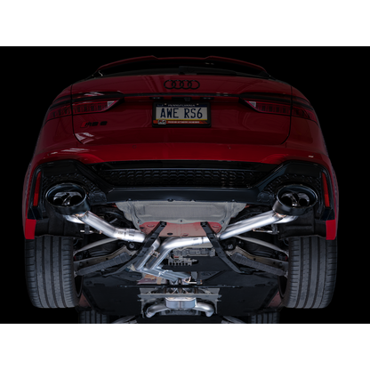 AWE Tuning SwitchPath Cat-back Exhaust w/Diamond Black Tips for 2021-2023 Audi C8 RS6/RS7