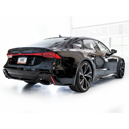 AWE Tuning SwitchPath Cat-back Exhaust w/Diamond Black Tips for 2021-2023 Audi C8 RS6/RS7