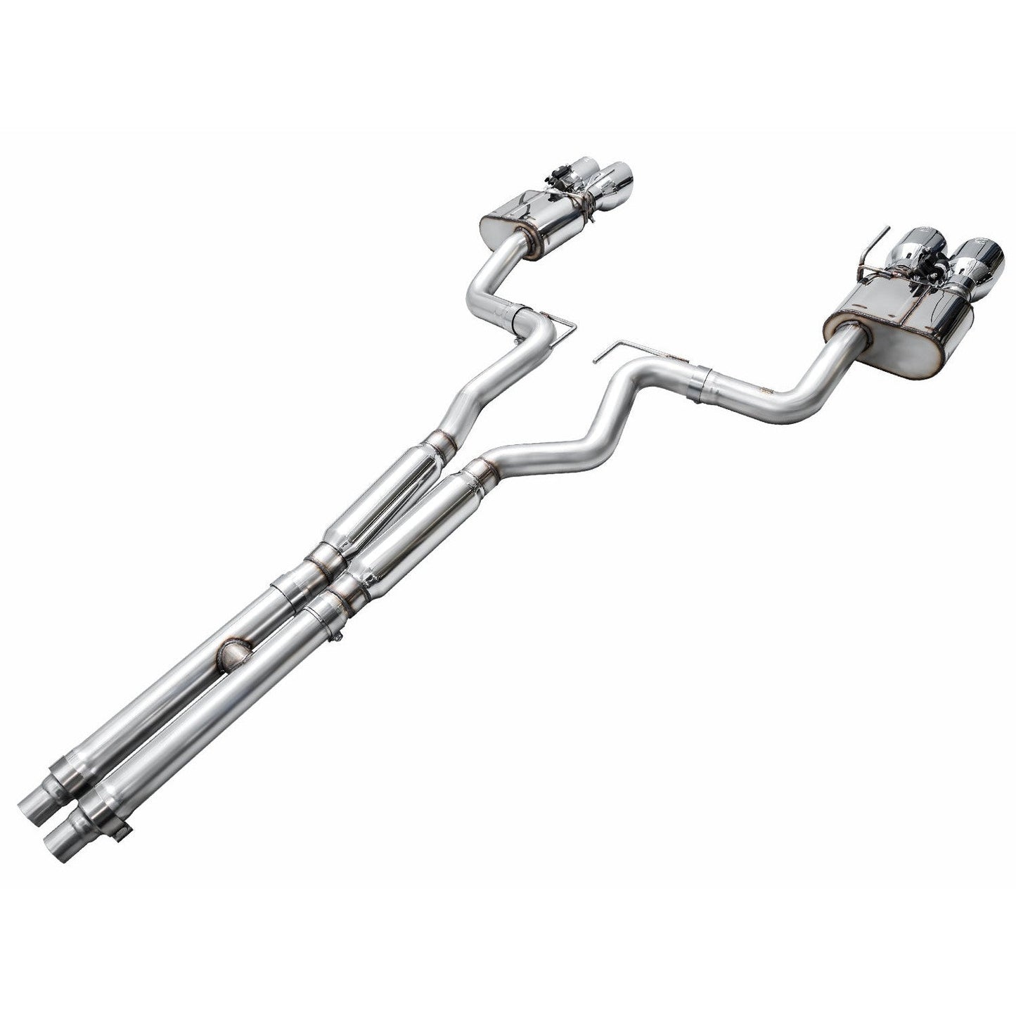 AWE SwitchPath Catback Exhaust w/Quad Chrome Silver Tips for 2024 Ford Mustang Dark Horse S650 RWD