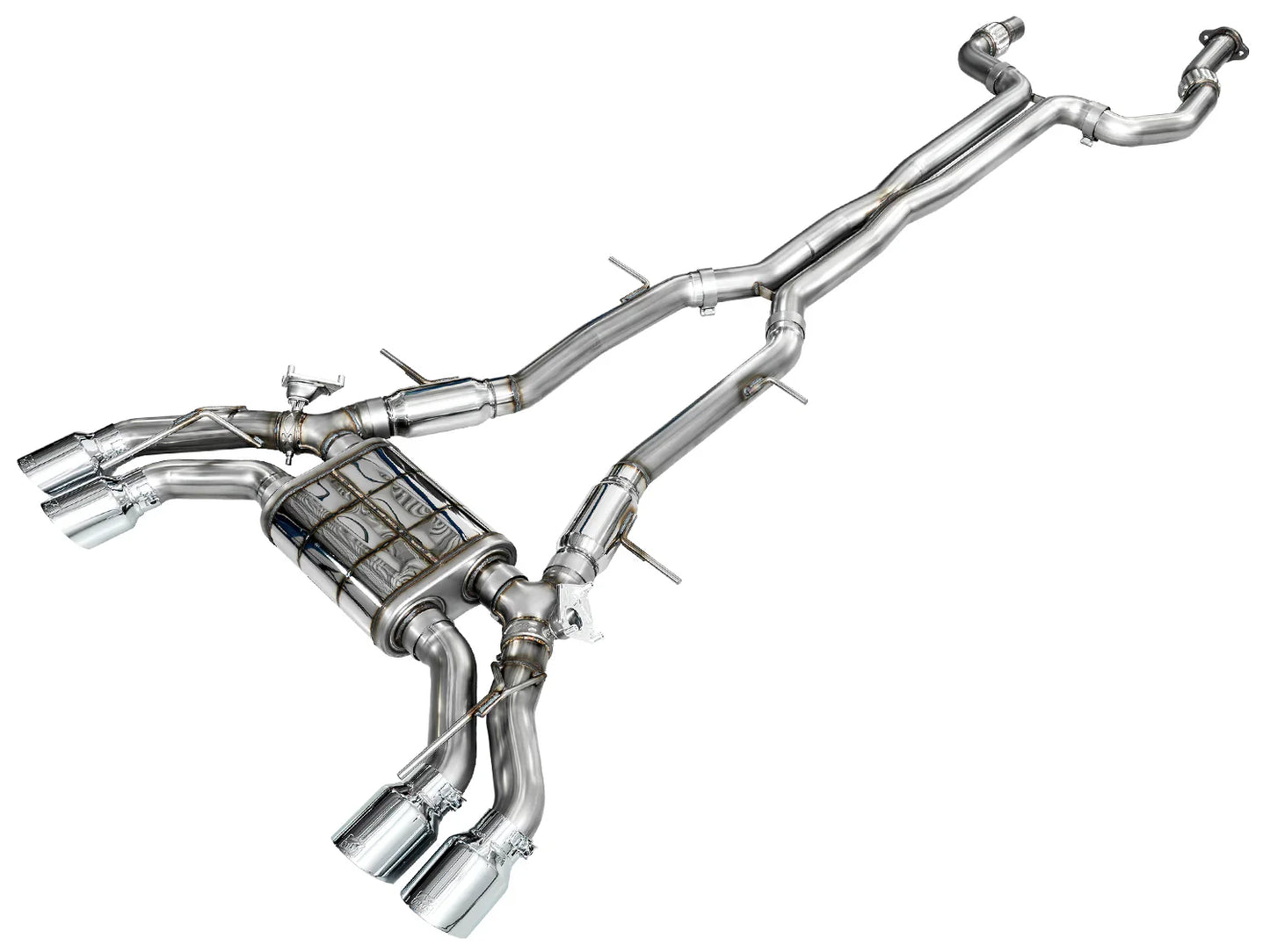 AWE Tuning SwitchPath Exhaust w/Chrome Silver Tips for 2021+ Cadillac CT4-V Blackwing