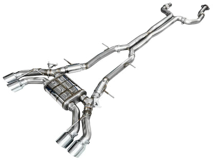 AWE Tuning SwitchPath Exhaust w/Chrome Silver Tips for 2021+ Cadillac CT4-V Blackwing