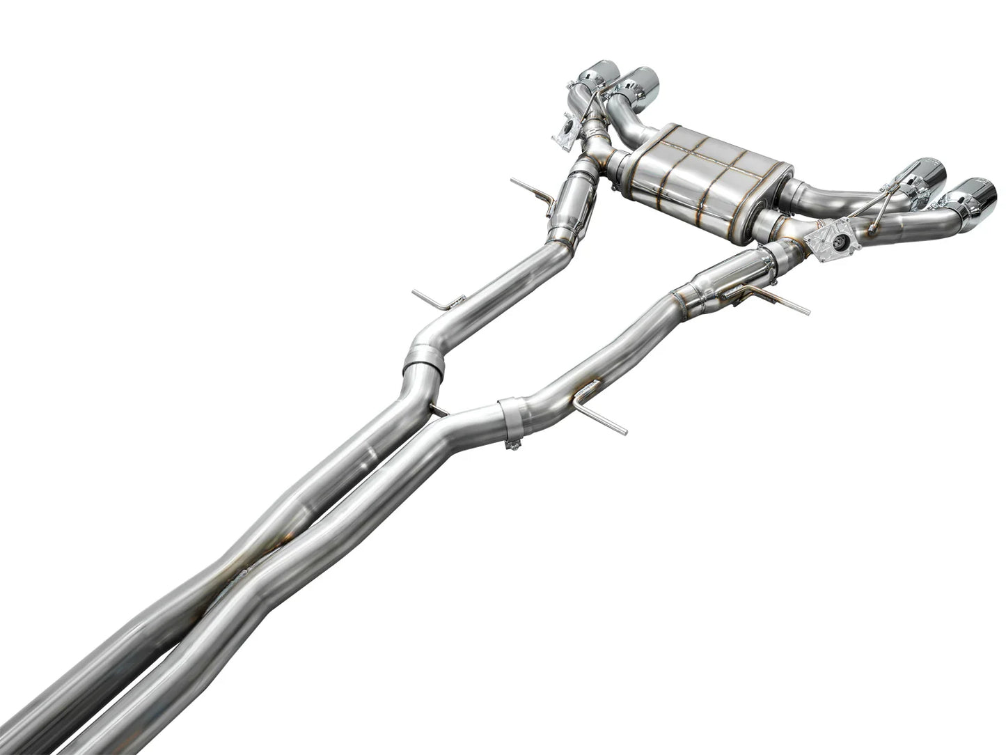 AWE Tuning SwitchPath Exhaust w/Chrome Silver Tips for 2021+ Cadillac CT4-V Blackwing