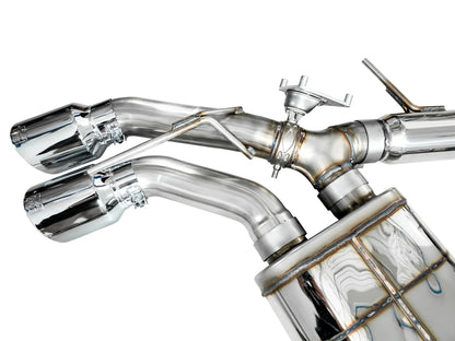 AWE Tuning SwitchPath Exhaust w/Chrome Silver Tips for 2021+ Cadillac CT4-V Blackwing