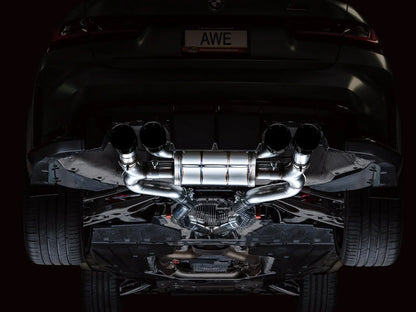 AWE Tuning SwitchPath Catback Exhaust w/Chrome Silver Tips for 2021+ BMW G8X M3/M4