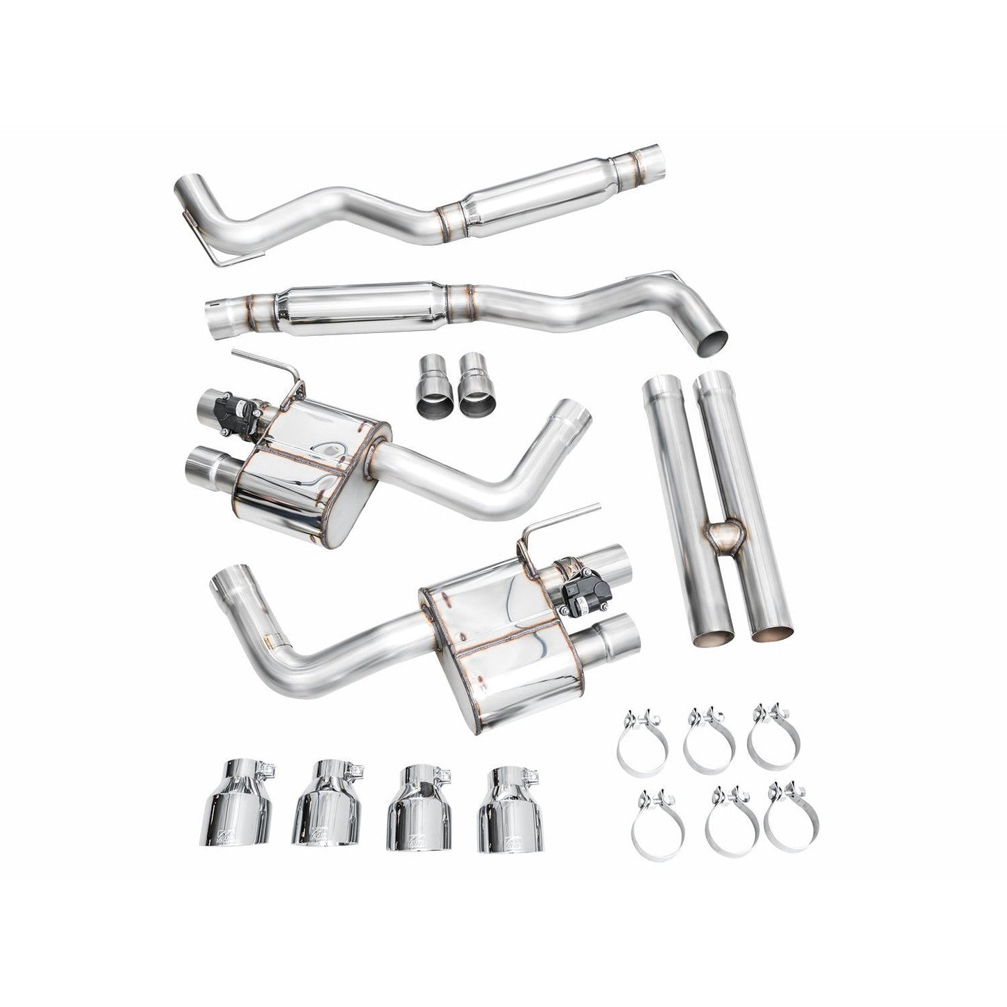 AWE Tuning SwitchPath Catback Exhaust w/ Quad Chrome Silver Tips - 2024 Ford Mustang GT Fastback S650 RWD