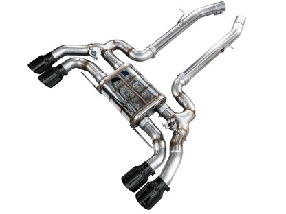 AWE Tuning SwitchPath Axleback Exhaust w/Diamond Black Tips for 2020+ BMW F97 X3M