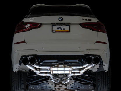 AWE Tuning SwitchPath Axleback Exhaust w/Diamond Black Tips for 2020+ BMW F97 X3M