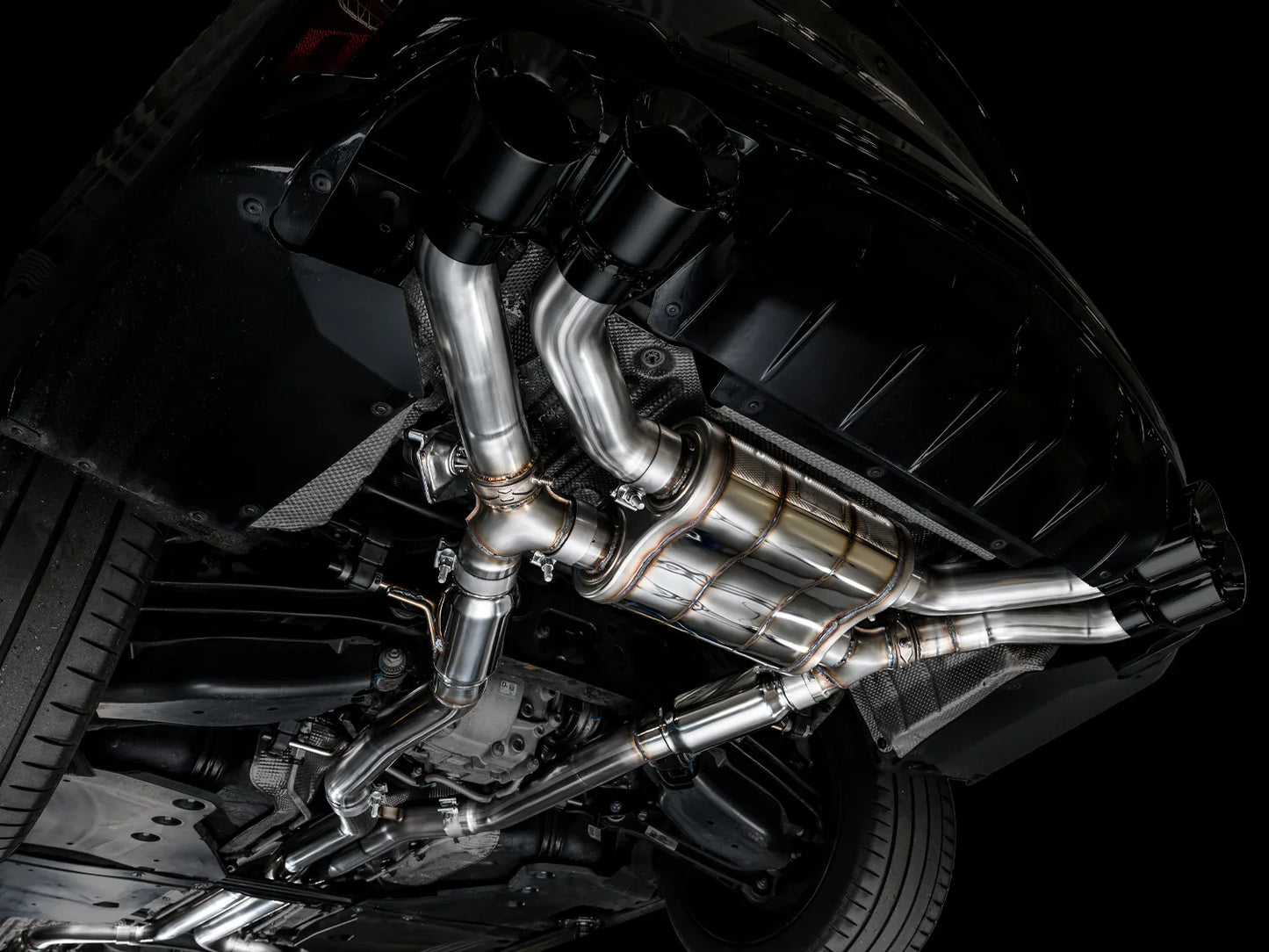 AWE Tuning SwitchPath Exhaust w/Diamond Black Tips for 2021+ Cadillac CT4-V Blackwing