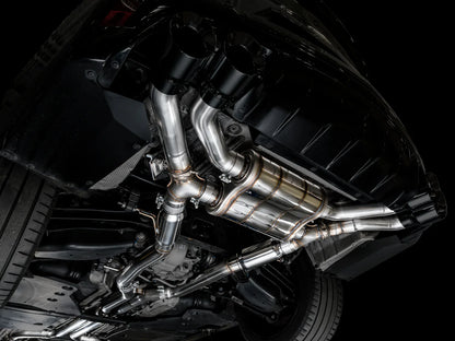 AWE Tuning SwitchPath Exhaust w/Diamond Black Tips for 2021+ Cadillac CT4-V Blackwing