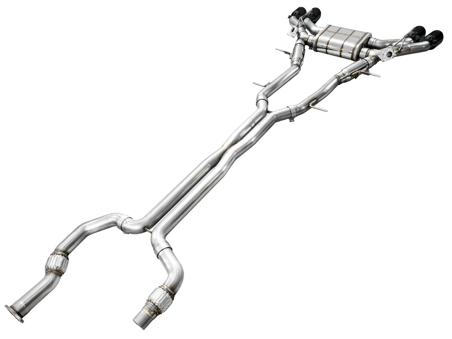 AWE Tuning SwitchPath Exhaust w/Diamond Black Tips for 2021+ Cadillac CT4-V Blackwing