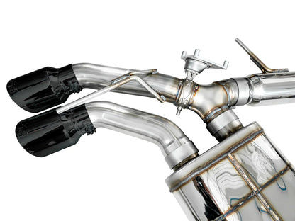 AWE Tuning SwitchPath Exhaust w/Diamond Black Tips for 2021+ Cadillac CT4-V Blackwing