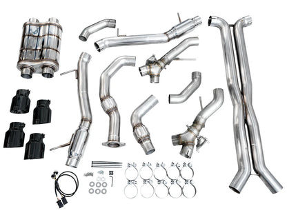 AWE Tuning SwitchPath Exhaust w/Diamond Black Tips for 2021+ Cadillac CT4-V Blackwing