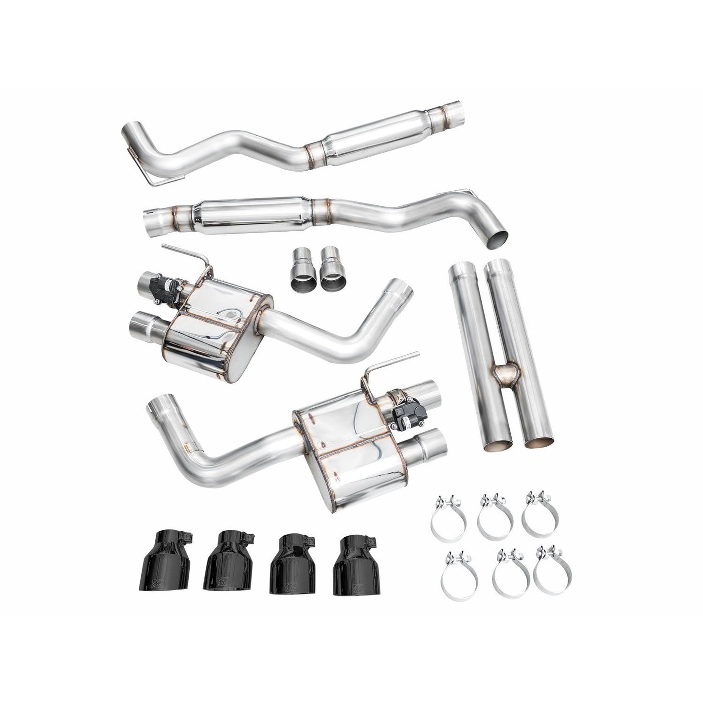 AWE Tuning SwitchPath Catback Exhaust w/ Quad Diamond Black Tips - 2024 Ford Mustang GT Fastback S650 RWD