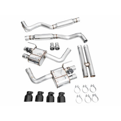 AWE Tuning SwitchPath Catback Exhaust w/ Quad Diamond Black Tips - 2024 Ford Mustang GT Fastback S650 RWD