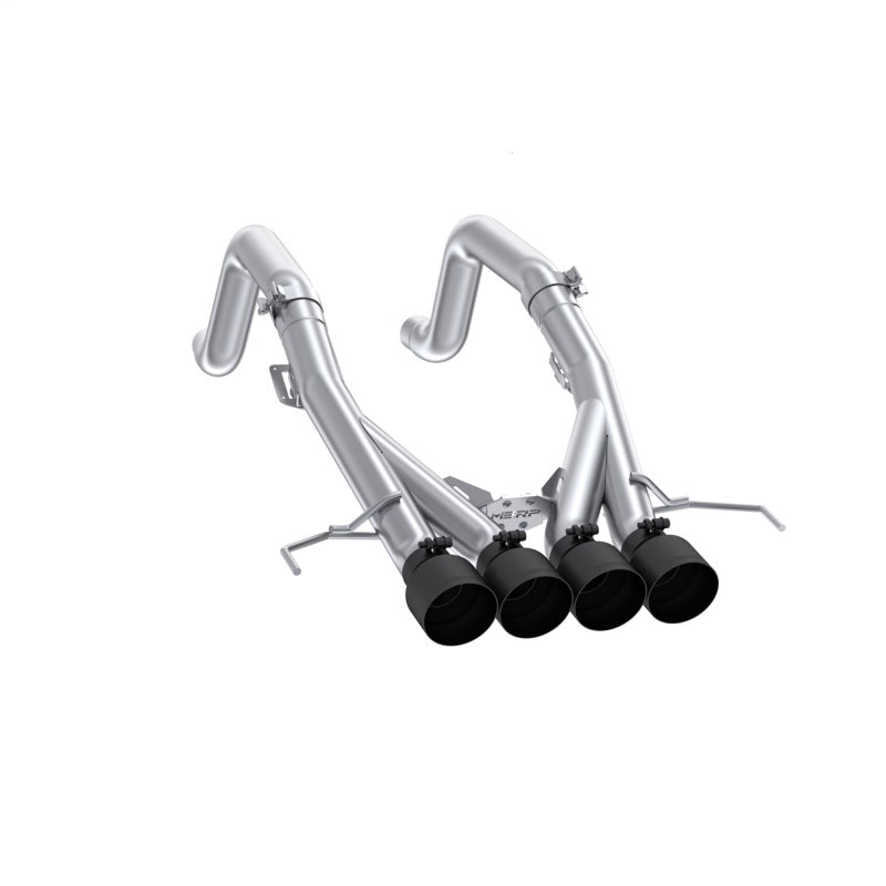 MBRP 14-19 Chevrolet Corvette 6.2L 3in Axle-Back Muffler Bypass Quad Exit Black Tips