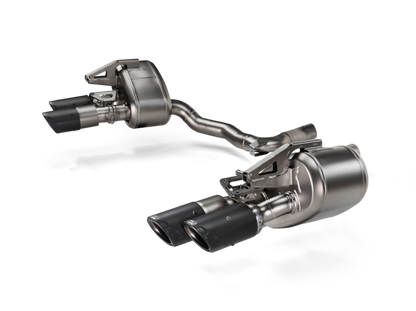 Akrapovic 2024+ Porsche Panamera Slip-On Line (Titanium) w/ Carbon Tips: Requires V6 or V8 fit kit