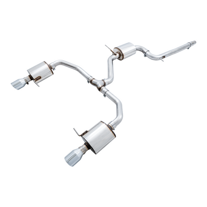 AWE Tuning 18-21 Volkswagen Jetta GLI Mk7 Touring Exhaust - Chrome Silver Tips (Fits High-Flow DP)
