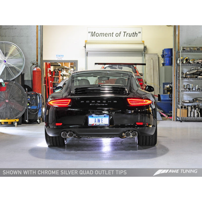 AWE Tuning Porsche 991 SwitchPath Exhaust for PSE Cars Chrome Silver Tips