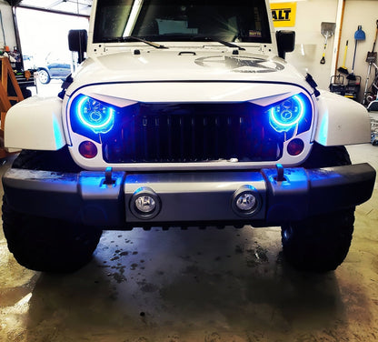 Oracle 7in High Powered LED Headlights - Black Bezel - Dynamic - Dynamic