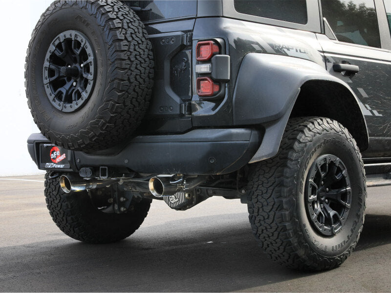 aFe 22-26 Ford Bronco V6 3.0L (tt) Vulcan Series 3in 304SS Cat-Back Exhaust System w/ Polished Tips