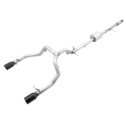 AWE Tuning 4th Gen GM 1500 5.3L 0FG Catback Split Rear Exit (Flat Bumper) - Dual Diamond Tips