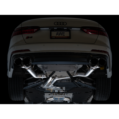 AWE Tuning 19-23 Audi C8 S6/S7 2.9T V6 AWD Track Edition Exhaust - Diamond Black Tips