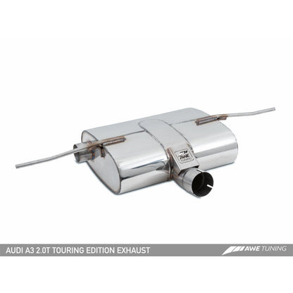 AWE Tuning Audi 8V A3 Touring Edition Exhaust - Dual Outlet Chrome Silver 90 mm Tips