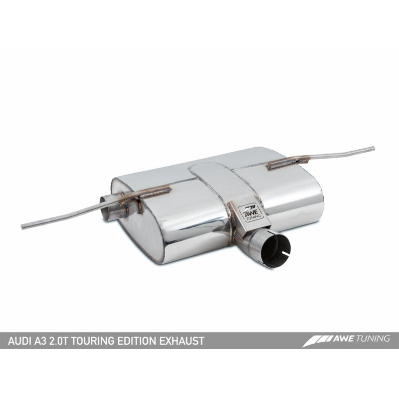 AWE Tuning Audi 8V A3 Touring Edition Exhaust - Dual Outlet Diamond Black 90 mm Tips