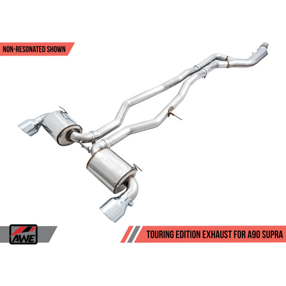 AWE Tuning 2020+ Toyota Supra A90 Non-Resonated Touring Edition Exhaust - 5in Chrome Silver Tips