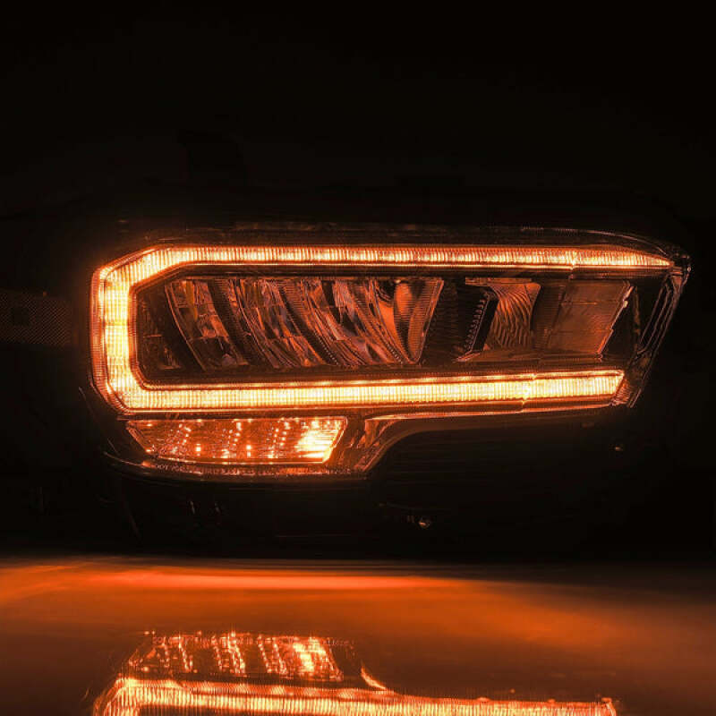 AlphaRex 16-23 Toyota Tacoma LUXX-Series LED Crystal Headlights - Alpha-Black