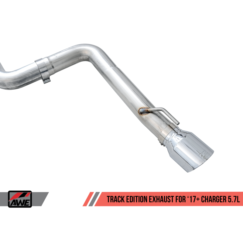 AWE Tuning 2017+ Dodge Charger 5.7L Touring Edition Exhaust - Non-Resonated - Chrome Silver Tips