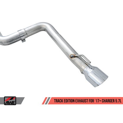 AWE Tuning 2017+ Dodge Charger 5.7L Touring Edition Exhaust - Non-Resonated - Chrome Silver Tips